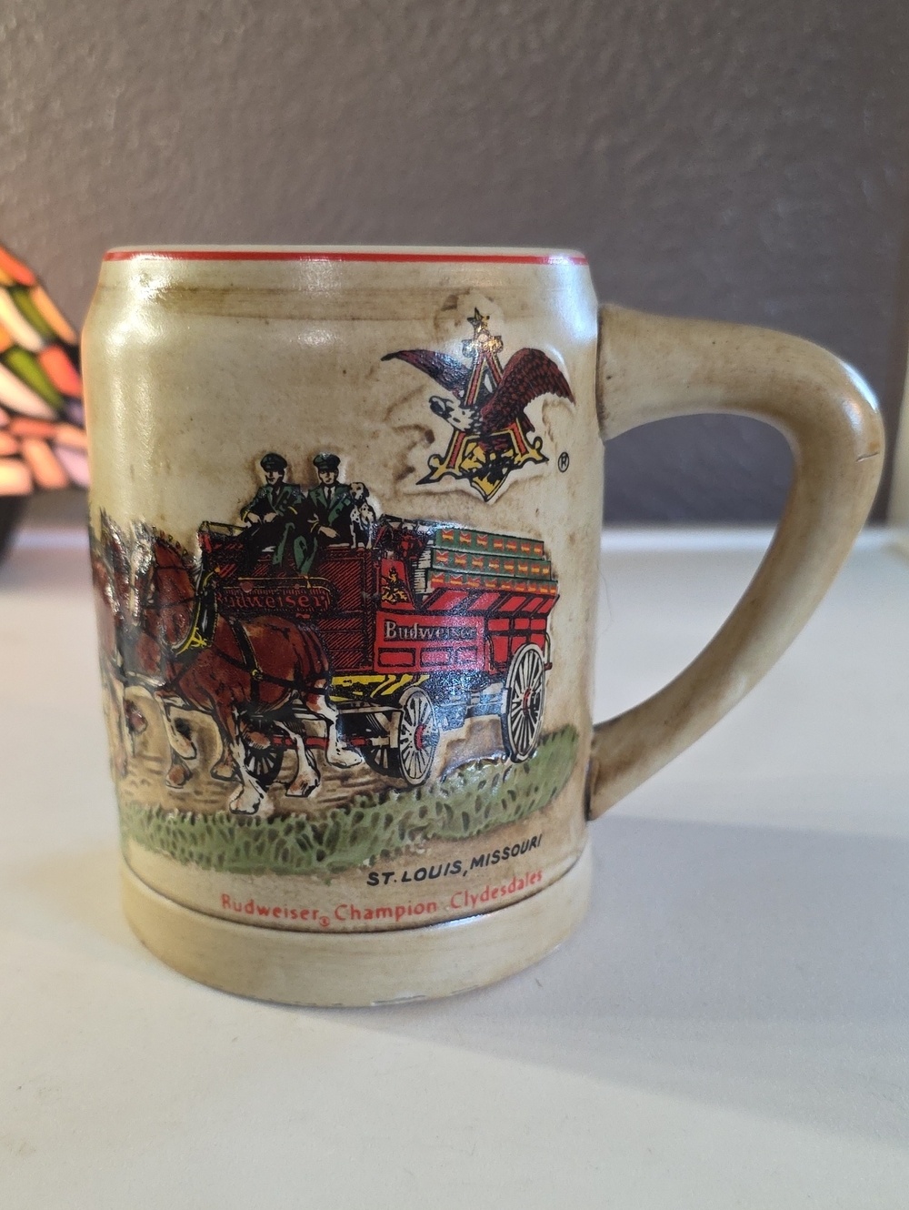 Vintage 1980 Budweiser "Champion Clydesdales" Holiday Stein